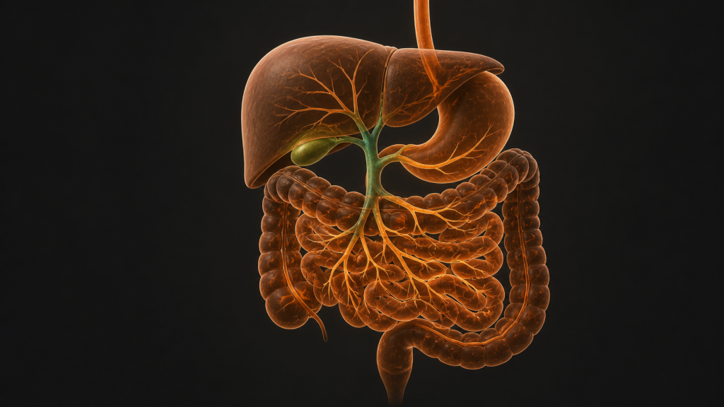 The vein that links the liver to the digestive tract known as the portal vein